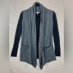 Athleta Size XXS 100% Cashmere Drape Front Cardigan Soft Light Weight Sweater